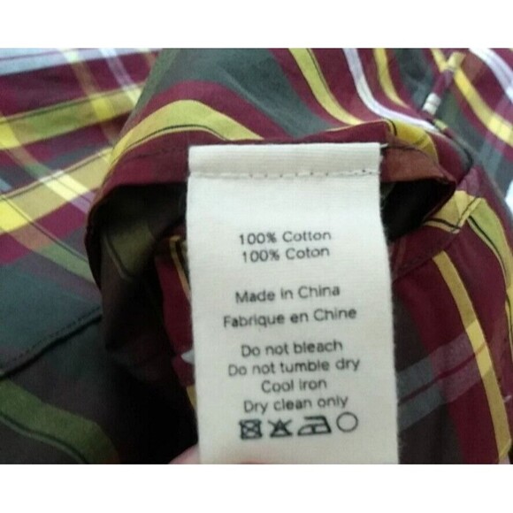 TRA MAD RKE Plaid L/S Cotton Belted Dress Pockets Buttons Vintage FINAL - Picture 11 of 16